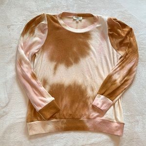 Status by Chennault Rustic Tie Dye Ribbed Sweater